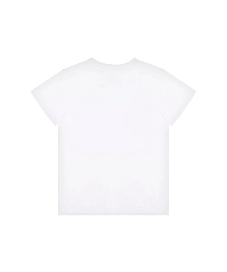 Twinset Kids T-Shirt Bianca con Ricami per Bambine