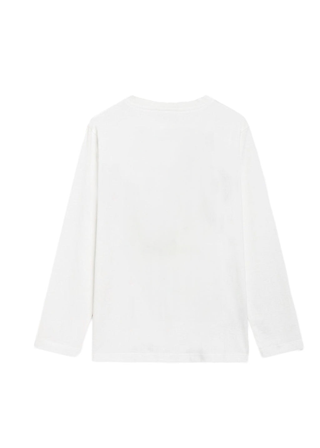 Diadora Kids T-shirt Maniche Lunghe Crema con Stampa per Bambini