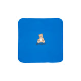 Moschino Kids Coperta Celeste con Stampa Logo Teddy per Neonati
