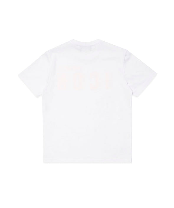 Dsquared2 Kids T-shirt Bianca con Logo Fluo Speed per Bambini (retro)