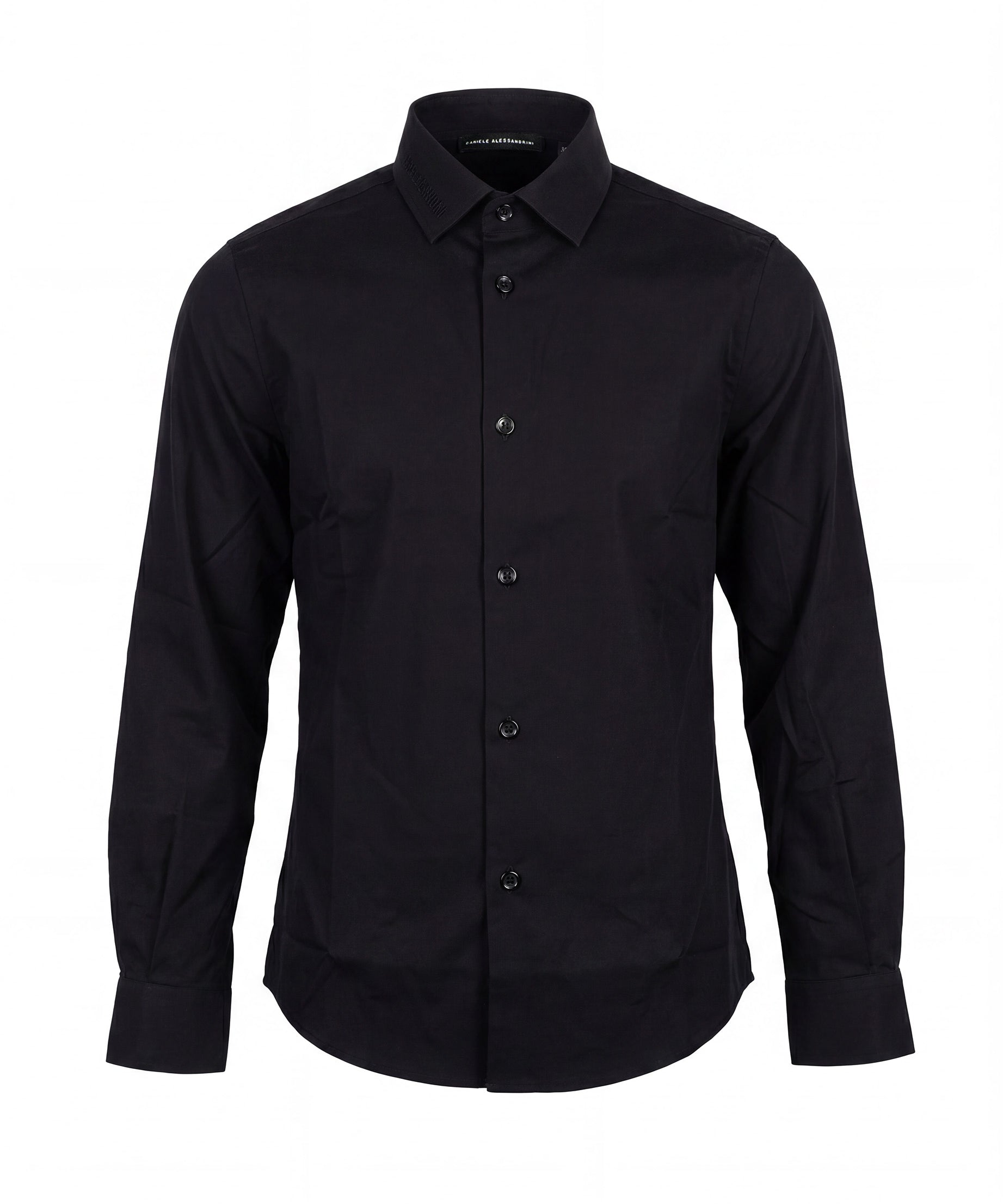 Daniele Alessandrini Kids Camicia Nero con Ricamo per Bambini