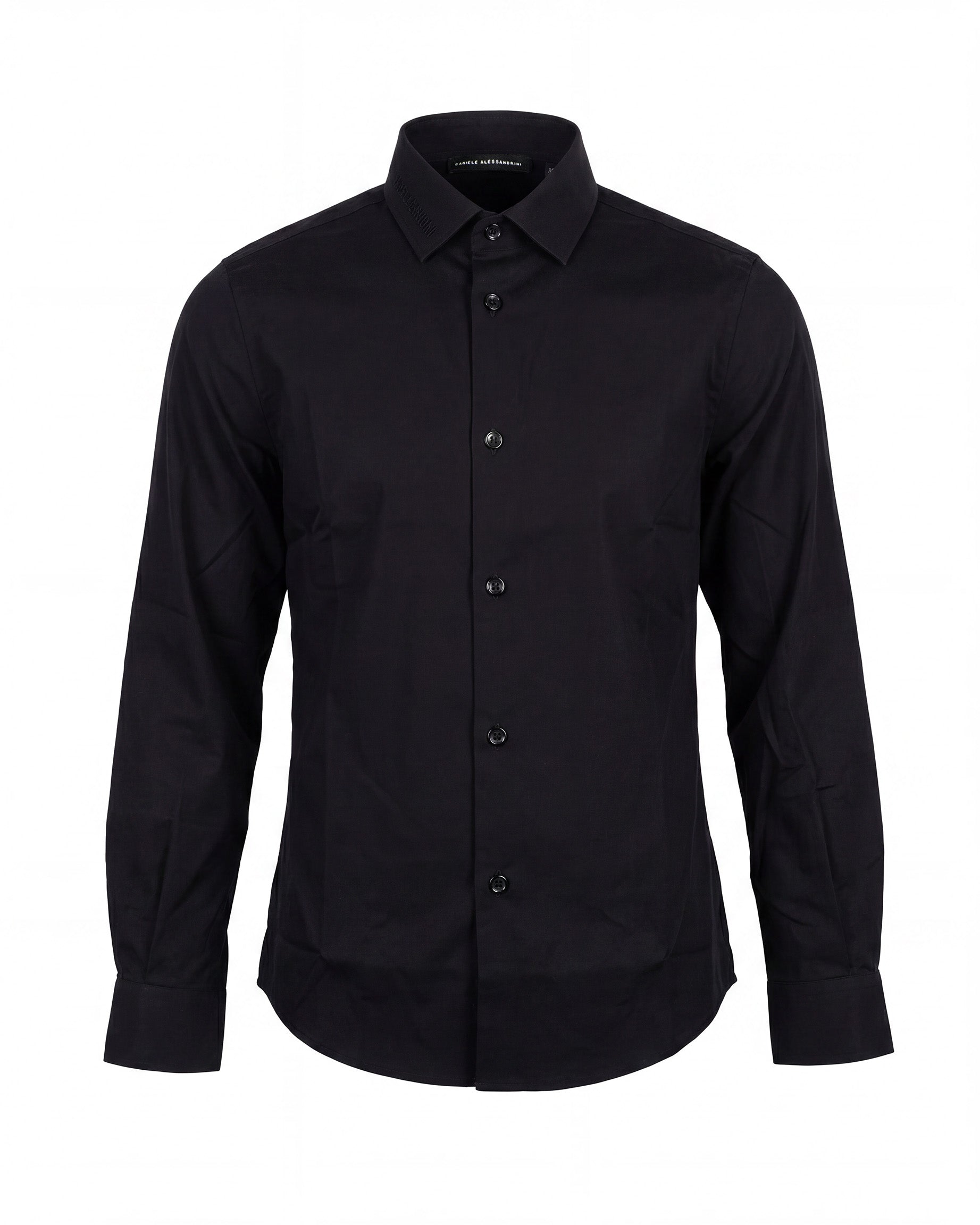 Daniele Alessandrini Kids Camicia Nero con Ricamo per Bambini
