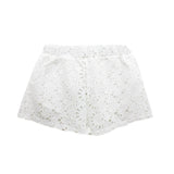 4GIVENESS Copricostume Short Bianco Ricamato per Bambine (retro)