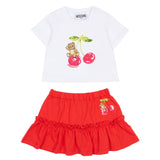Moschino Kids Completo T-shirt con Stampa Gonna con Stampa per Bambine
