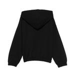 Moschino Kids Felpa con Cappuccio Nera e Stampa Frontale Teddy Unisex per Bambini