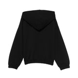 Moschino Kids Felpa con Cappuccio Nera e Stampa Frontale Teddy Unisex per Bambini