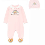 Moschino Kids Tutina Rosa con Cappello per Neonate