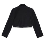 Diesel Kids Giacca Crop Nera per Bambine