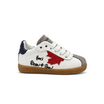 Dsquared2 Kids Sneaker Bianca con Foglia d'Acero per Bambini