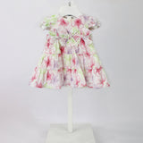 Minibanda Abito Multicolor Floreale con Fiocchi per Neonate