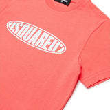 Dsquared2 Kids T-Shirt Corallo con Logo Surf