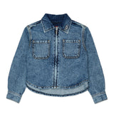 Diesel Kids Giubbino in Denim con Logo Oval-D per Neonati