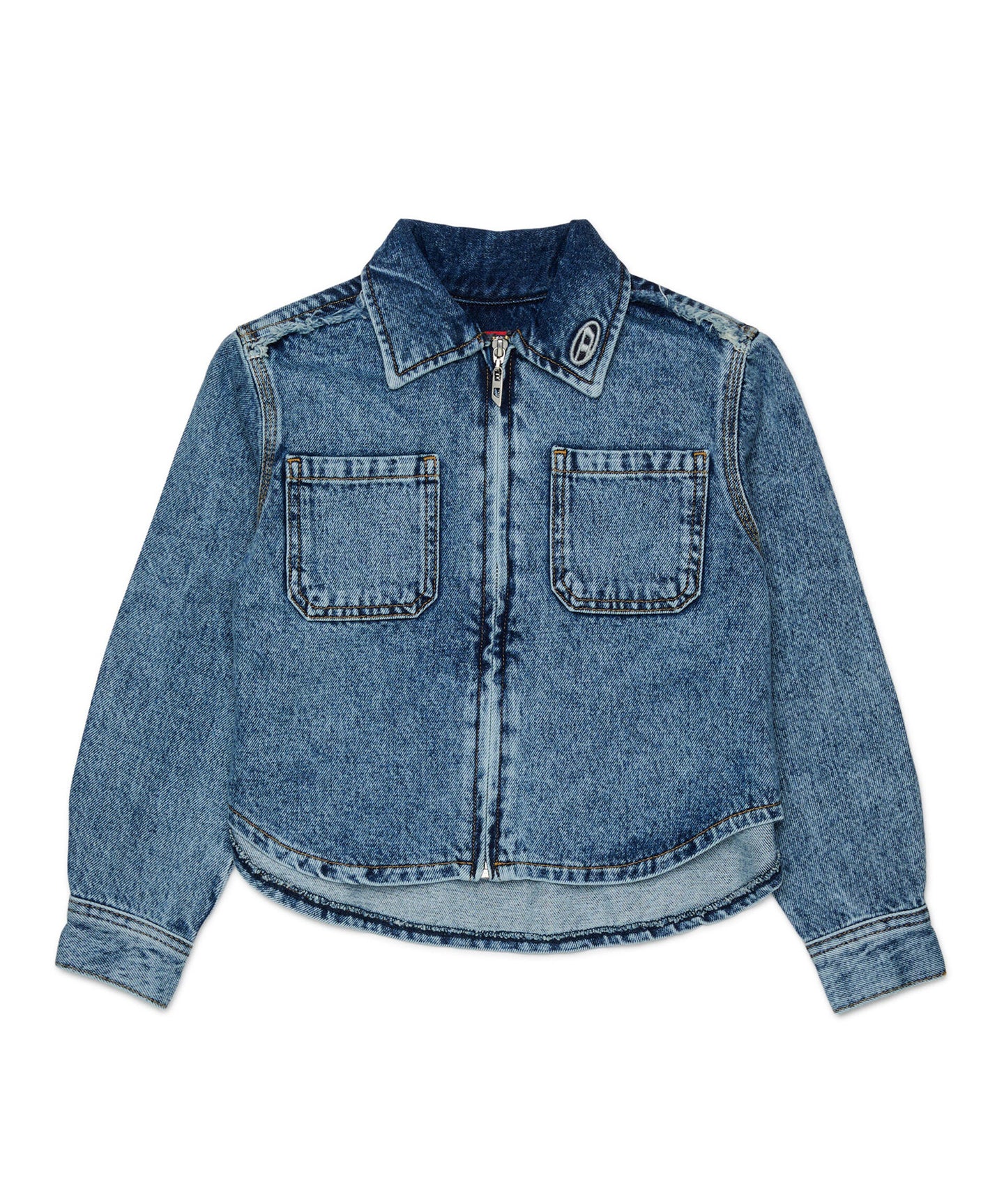 Diesel Kids Giubbino in Denim con Logo Oval-D per Neonati
