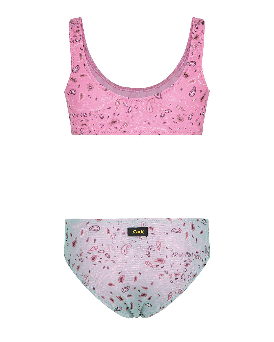 F**K Kids Costume Fantasia Bandana Rosa per Bambine