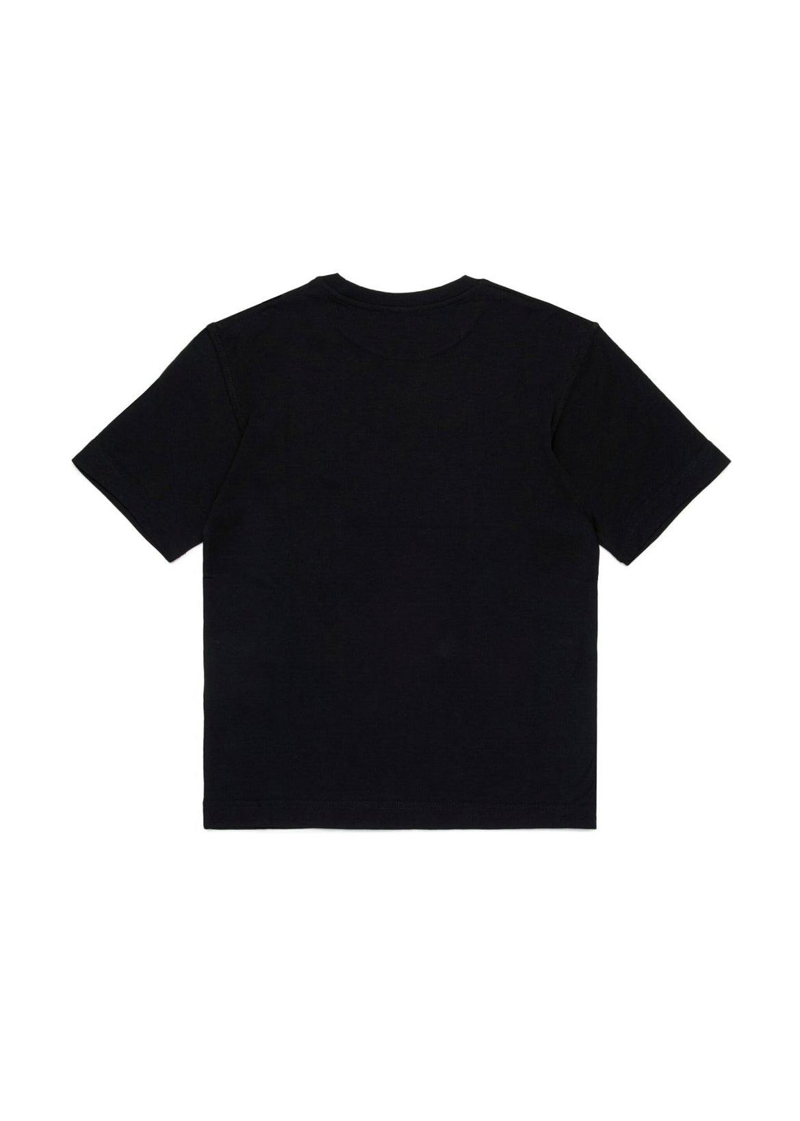 Diesel Kids T-shirt Nera con Oval D in Metallo per Bambini (retro)