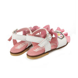 Moschino Kids Sandalo Bianco e Rosa per Neonate