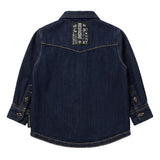 John Richmond Kids Camicia in Denim con Logo e Patch sul Retro per Neonati