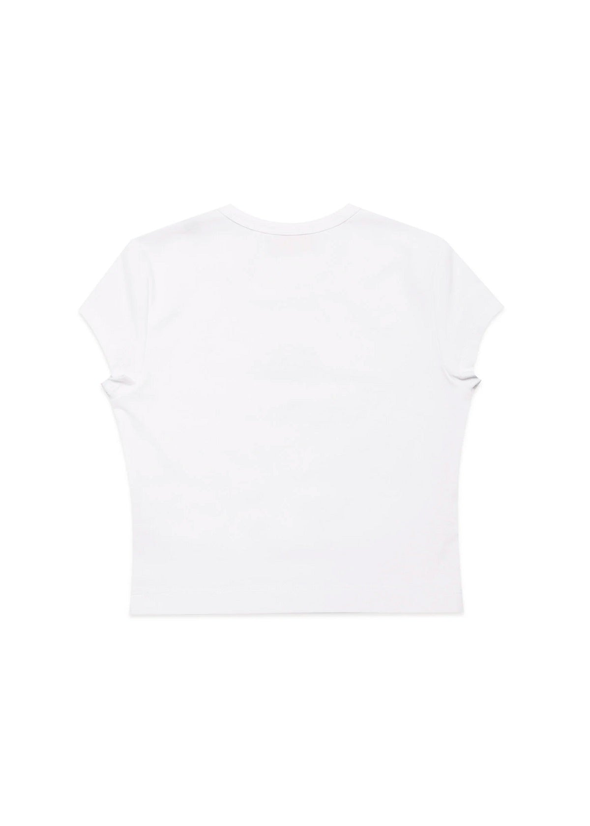 MSGM Kids T-shirt Bianca con Ricamo Logo per Bambine (retro)