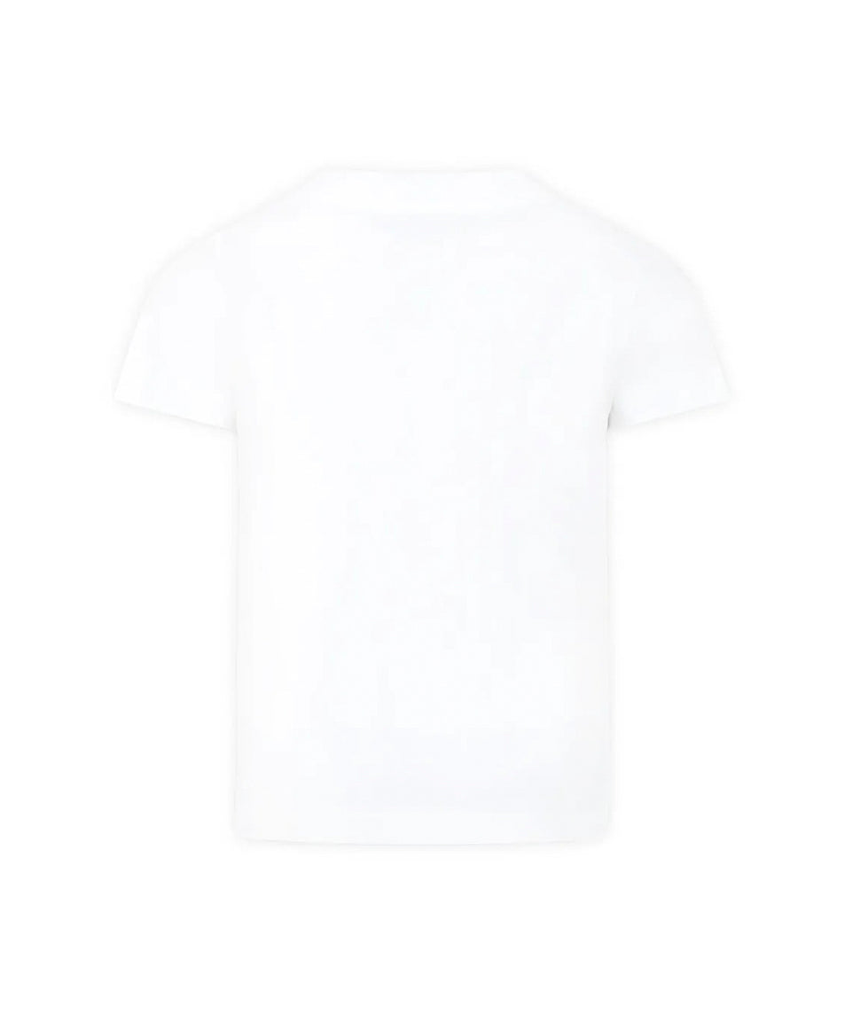 Moschino Kids T-shirt Bianca con Stampa Toy per Bambini