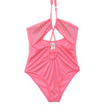 4GIVENESS Costume Monokini Fucsia con Strass per Bambine