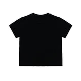 Elisabetta Franchi La Mia Bambina T-shirt Nero con Logo Bianco per Neonate