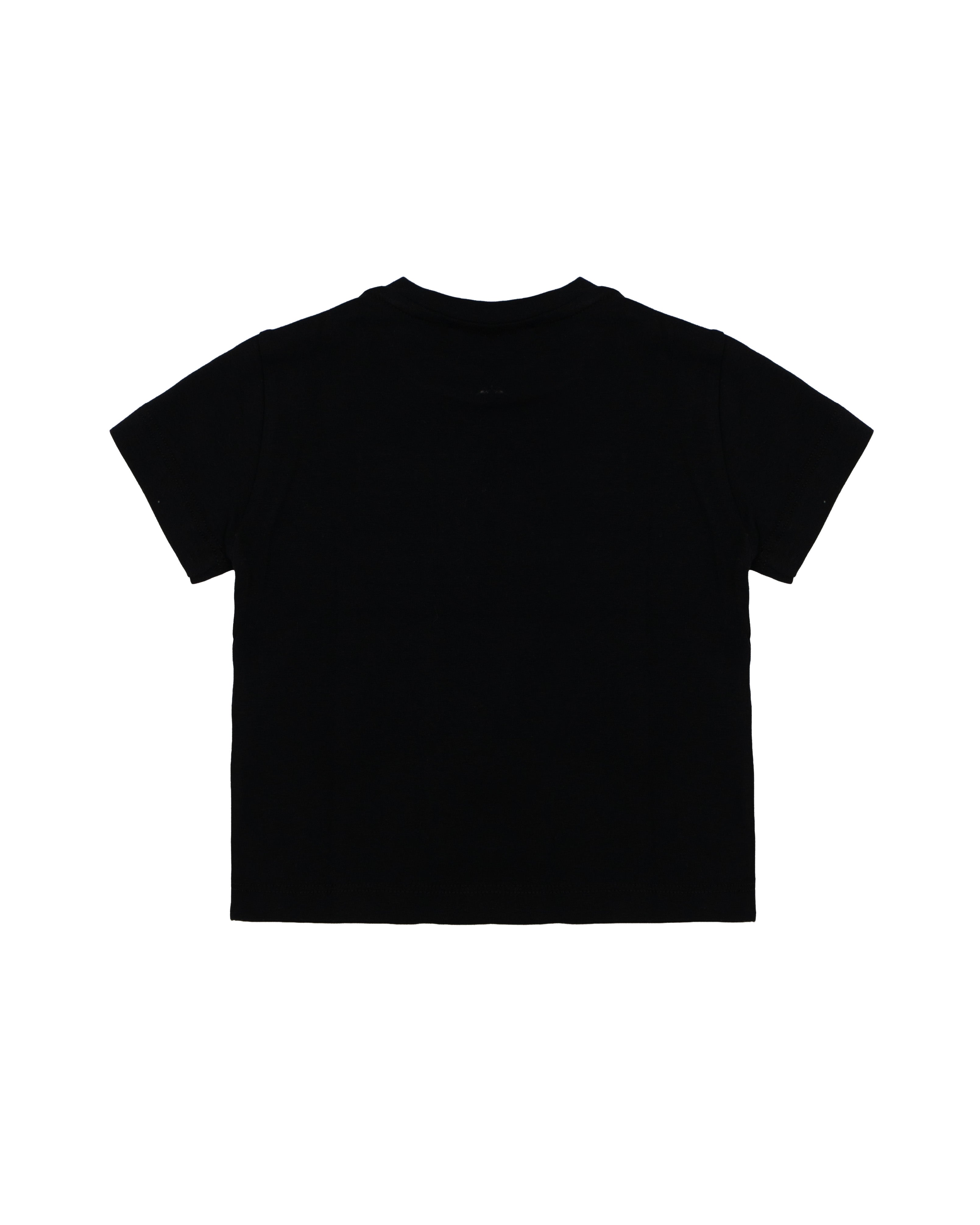 Elisabetta Franchi La Mia Bambina T-shirt Nero con Logo Bianco per Neonate