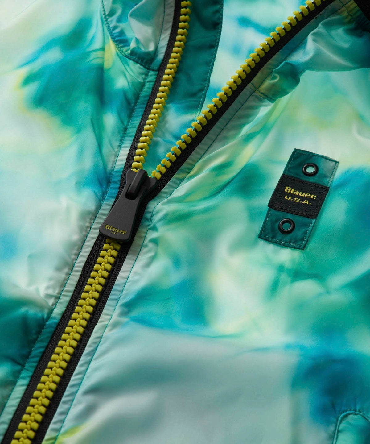 Blauer Kids Giubbino Antivento Verde Tie-Dye per Bambini
