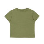 Moschino Kids T-Shirt Verde con Logo Teddy Bear per Neonati