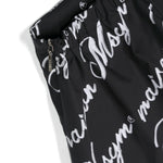 MSGM Kids Bermuda Nero con Stampa Logo All-over Florence Kids 