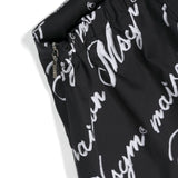 MSGM Kids Bermuda Nero con Stampa Logo All-over Florence Kids 