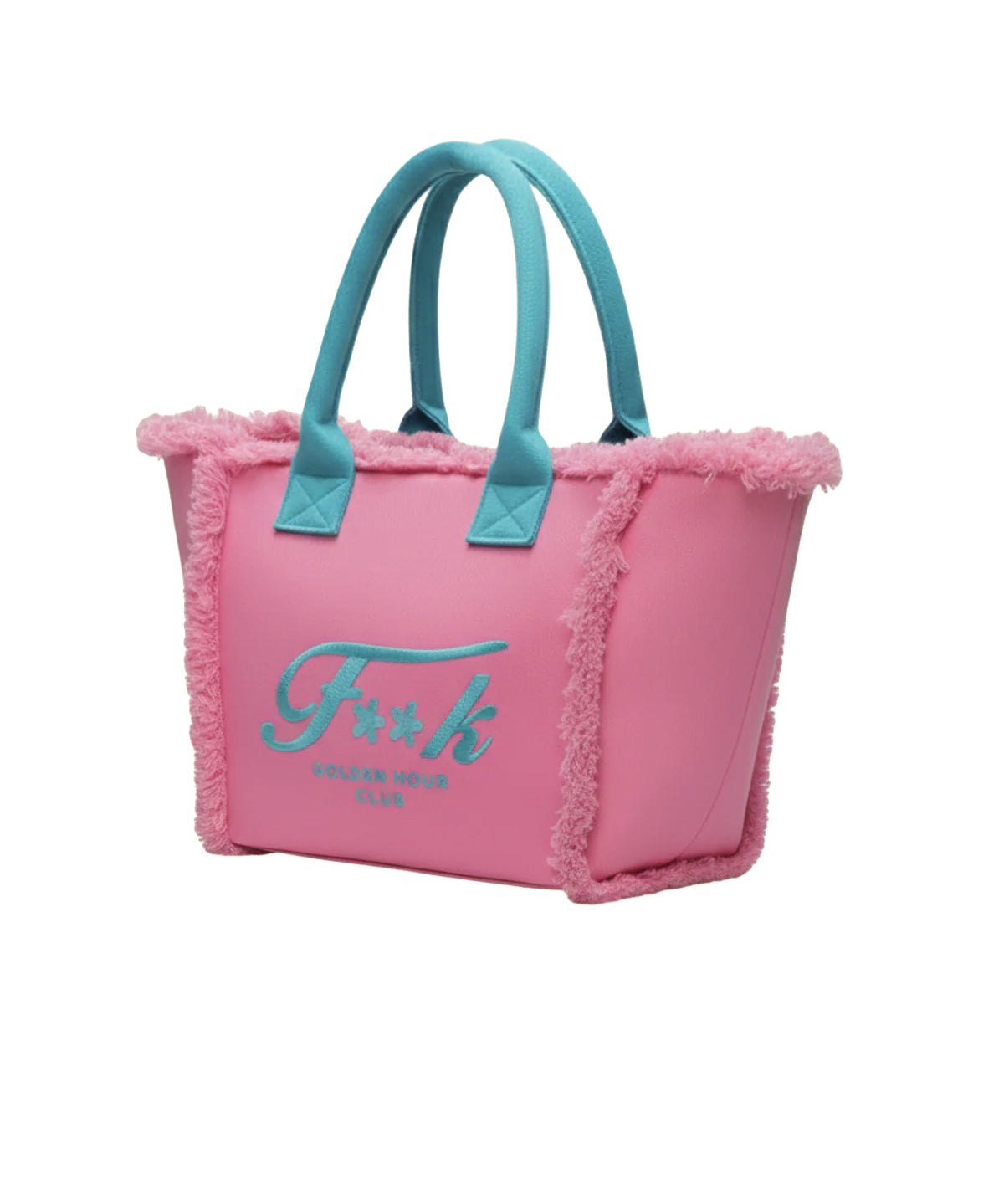 F**K Kids Maxi Borsa Rosa e Azzurra con Logo per Bambine