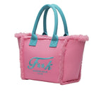F**K Kids Maxi Borsa Rosa e Azzurra con Logo per Bambine