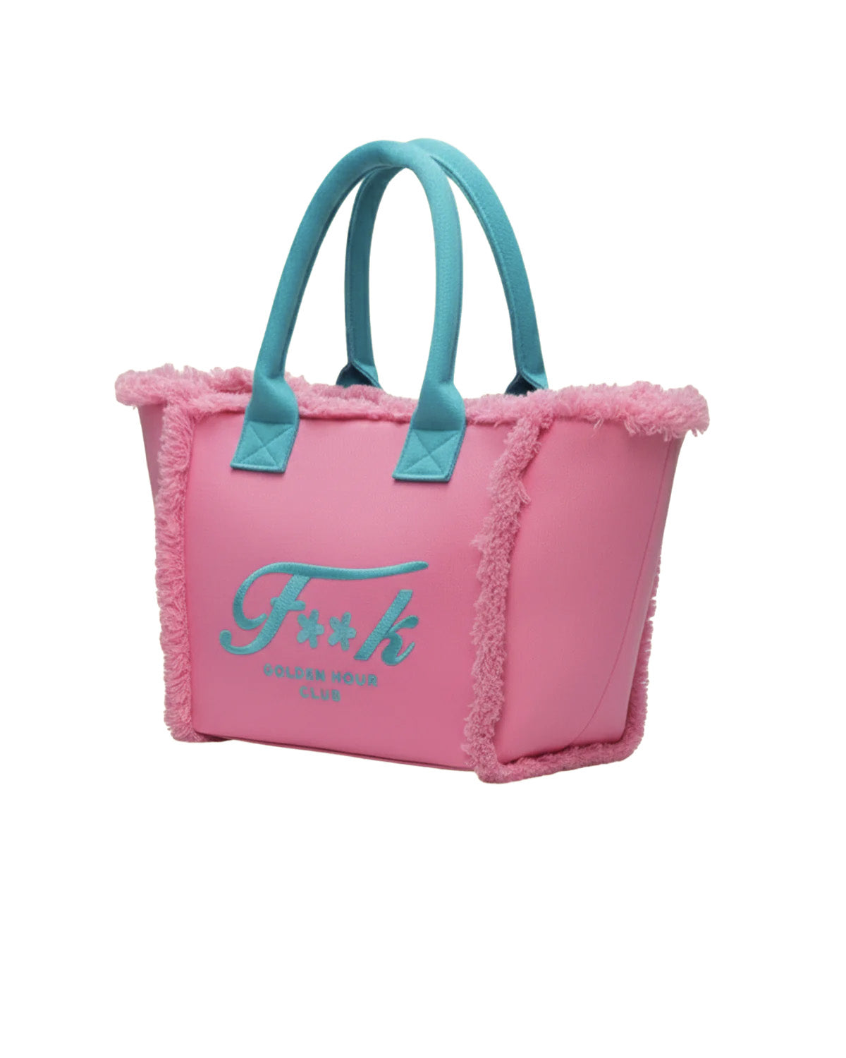 F**K Kids Maxi Borsa Rosa e Azzurra con Logo per Bambine