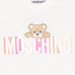 Moschino Kids Tutina Panna con Stampa Colorful per Neonate