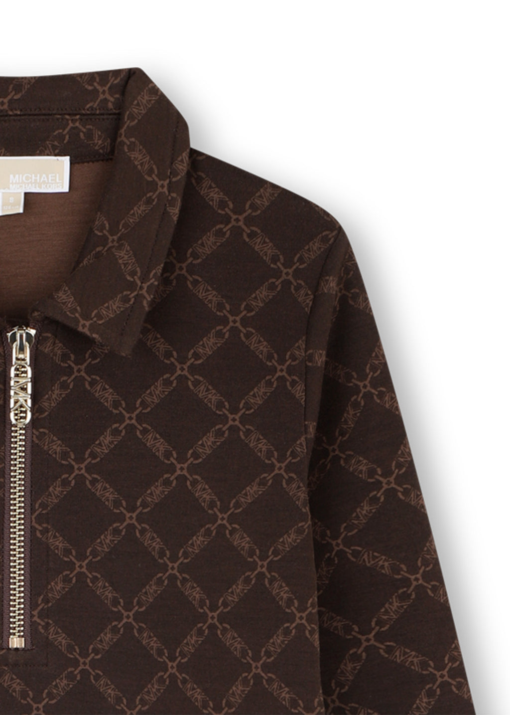 Michael Kors Kids Abito Marrone con Stampa per Bambine