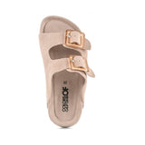 Colors of California Sandalo Rosa Scamosciato Doppia Fascia per Bambini
