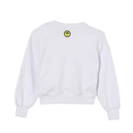 Barrow Kids Felpa Off-White con Stampa Teddy Multicolor per Bambine