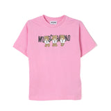 Moschino Kids T-Shirt Rosa con Teddy Bear per Bambine