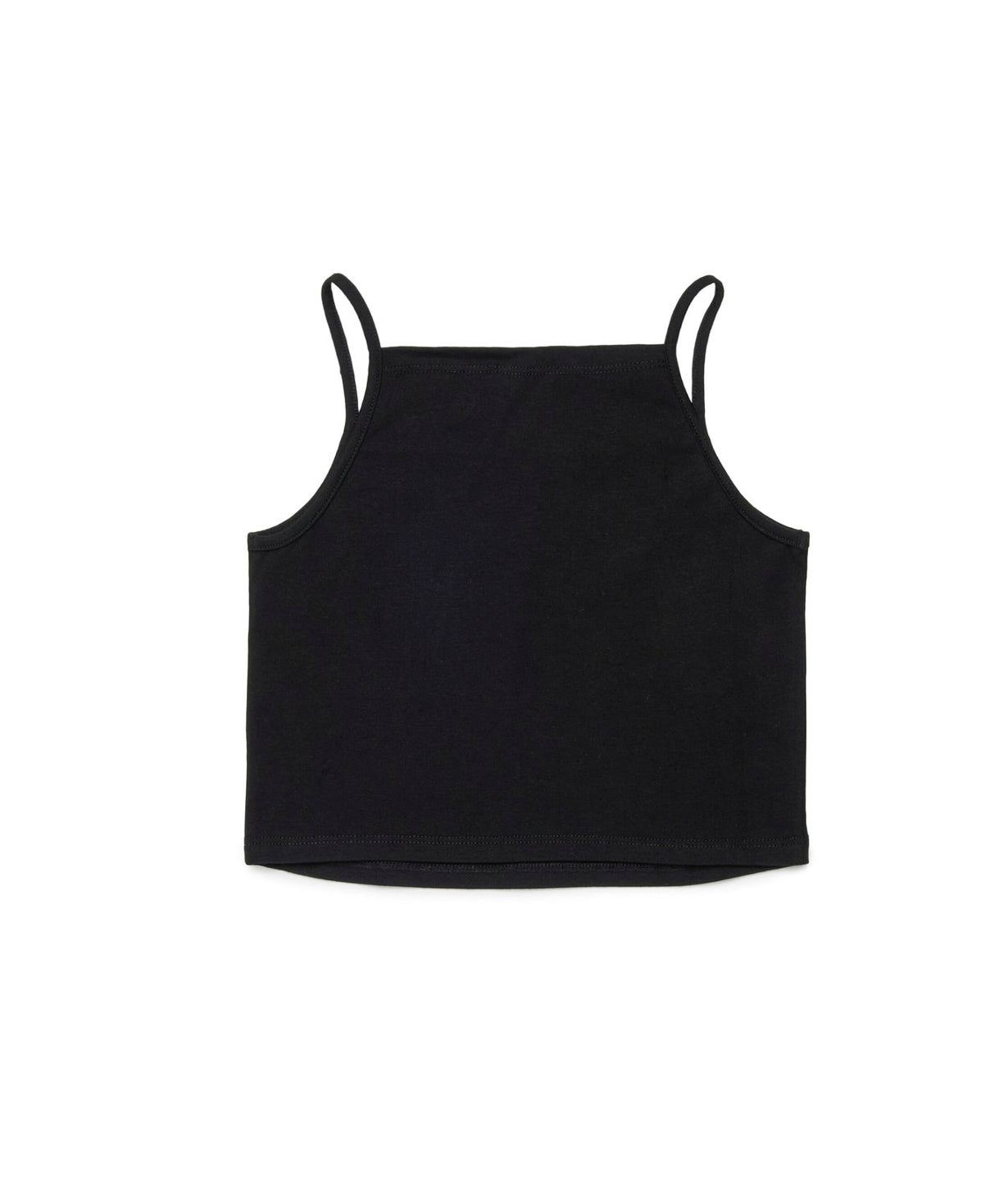 Diesel Kids Top Nero con Sparkling Oval D per Bambine