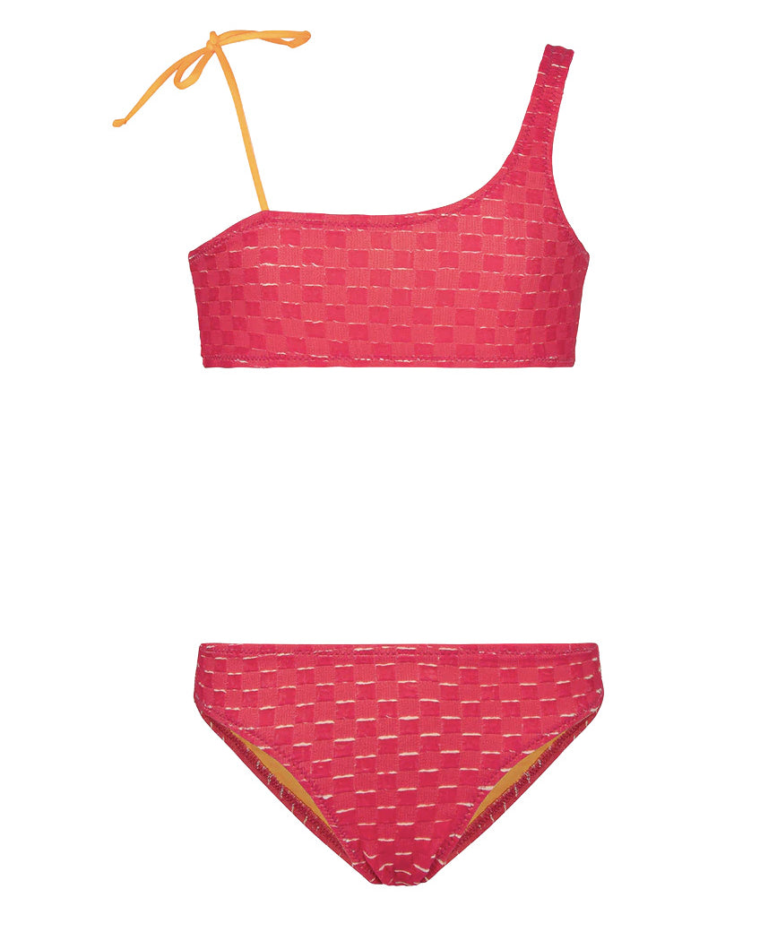F**K Kids Costume Fantasia Fucsia Monospalla per Bambine