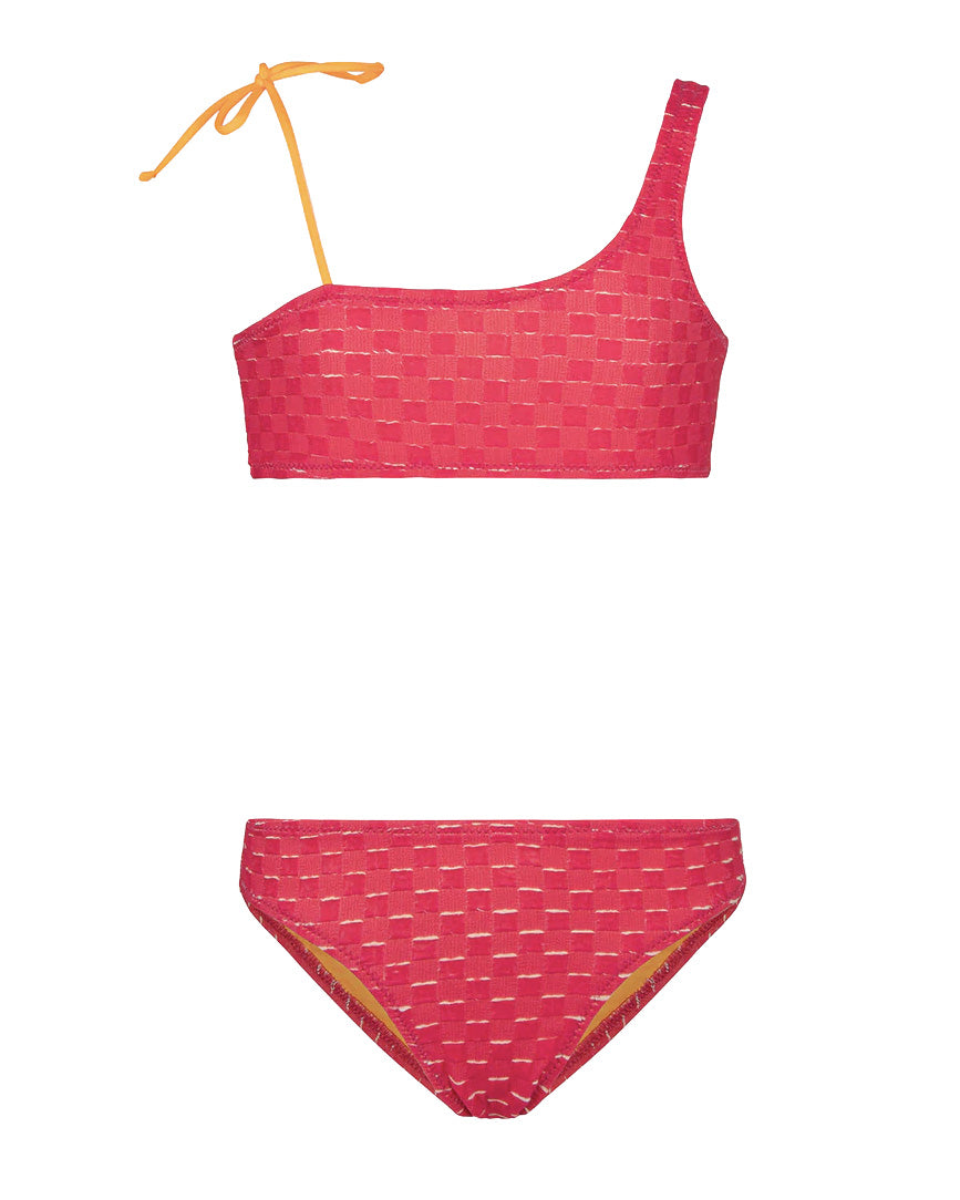 F**K Kids Costume Fantasia Fucsia Monospalla per Bambine