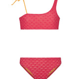 F**K Kids Costume Fantasia Fucsia Monospalla per Bambine