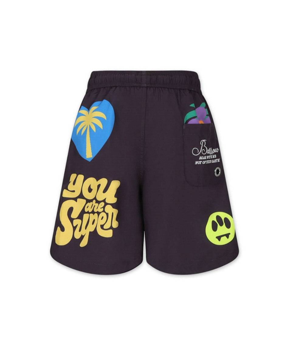 Barrow Kids Costume Boxer Nero con Stampa