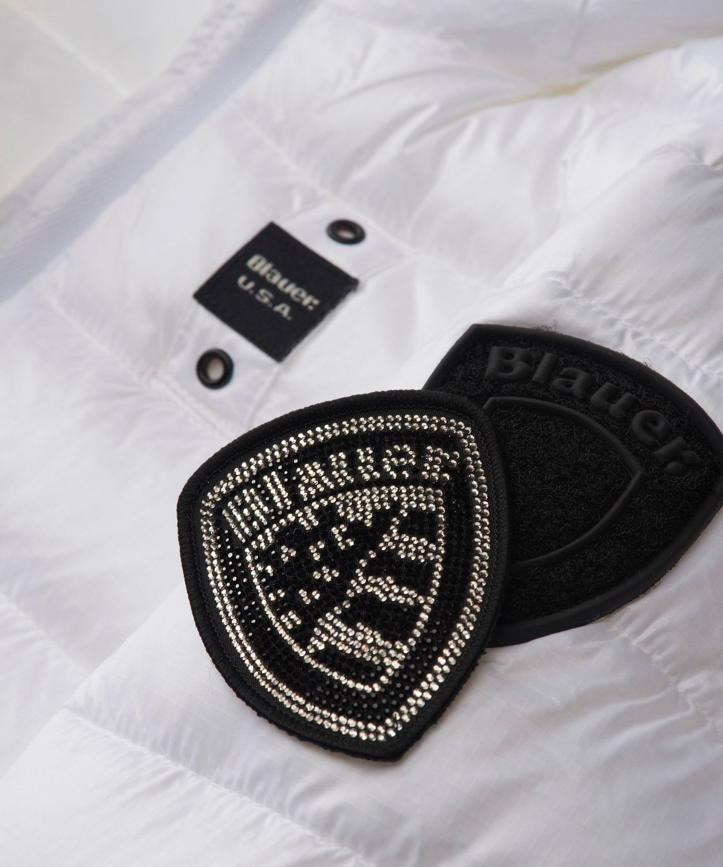 Blauer Kids Giubbino Bianco Caroll per Bambine (dettaglio)