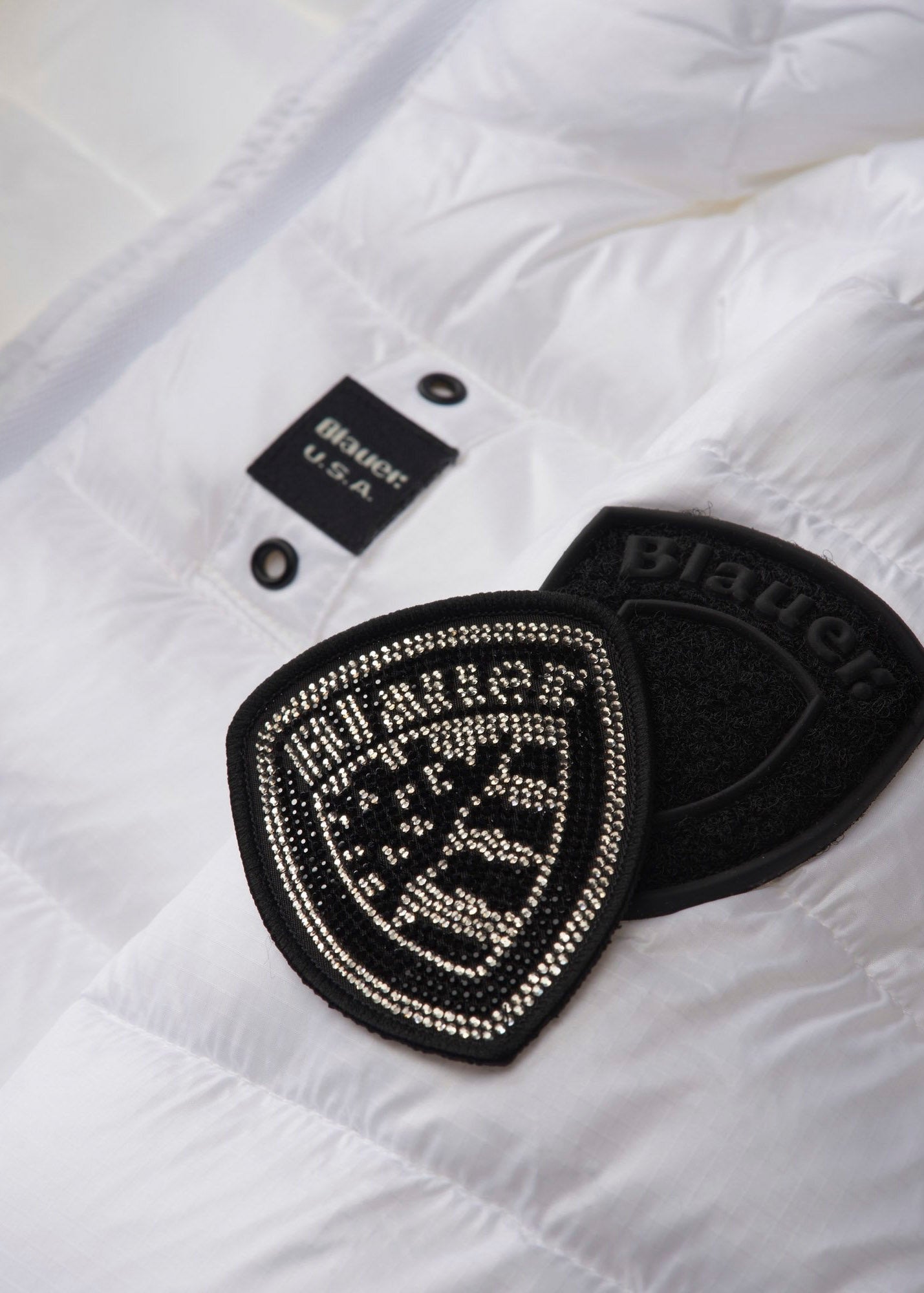 Blauer Kids Giubbino Bianco Caroll per Bambine (dettaglio)