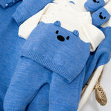 Le Coconnè Completo Bianco/Azzurro per Neonati