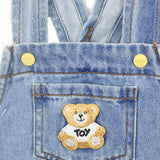Moschino Kids Salopette in Denim con Teddy per Neonati
