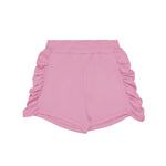 MSGM Kids Shorts Rosa con Ruches per Bambine fronte