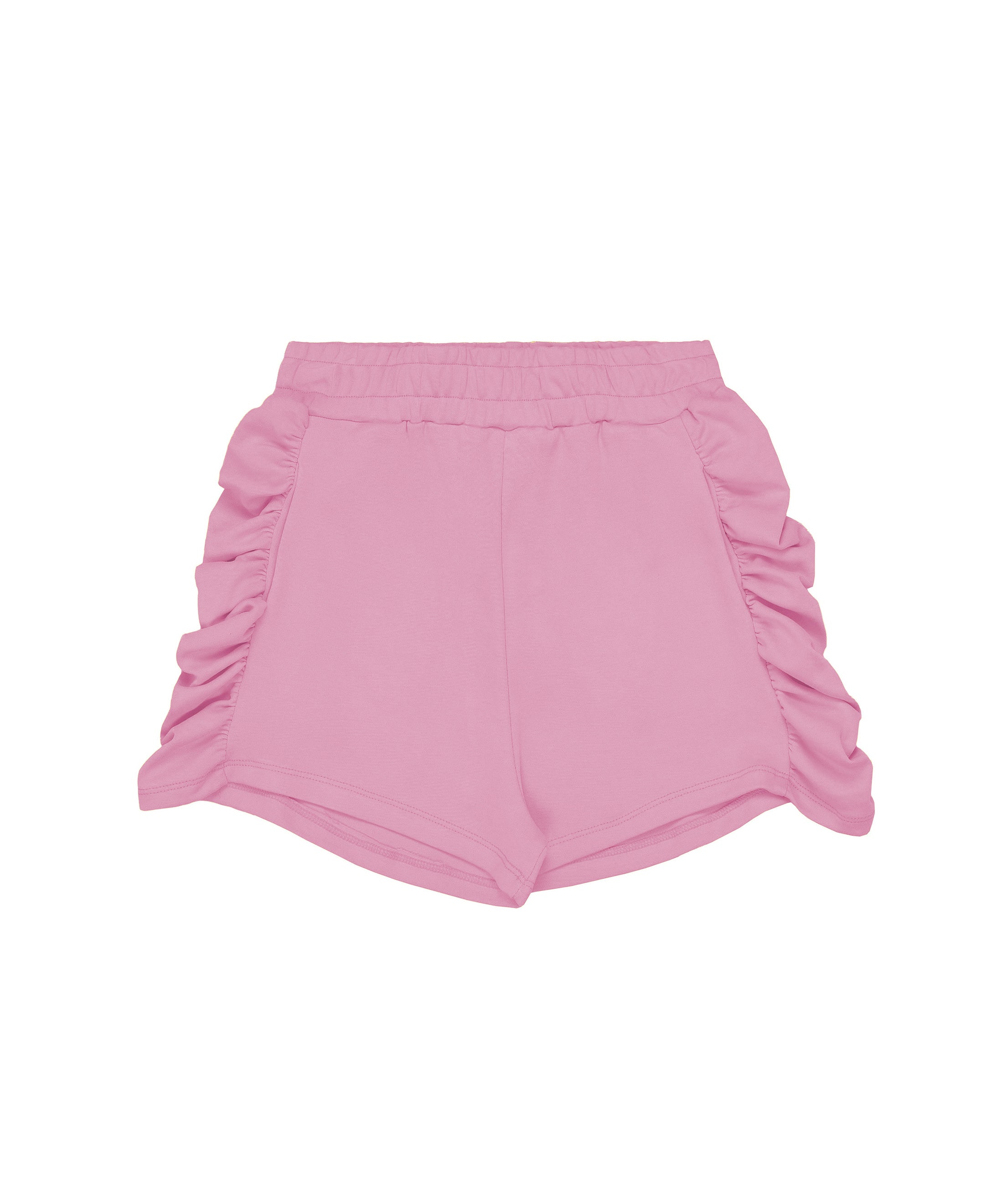 MSGM Kids Shorts Rosa con Ruches per Bambine fronte