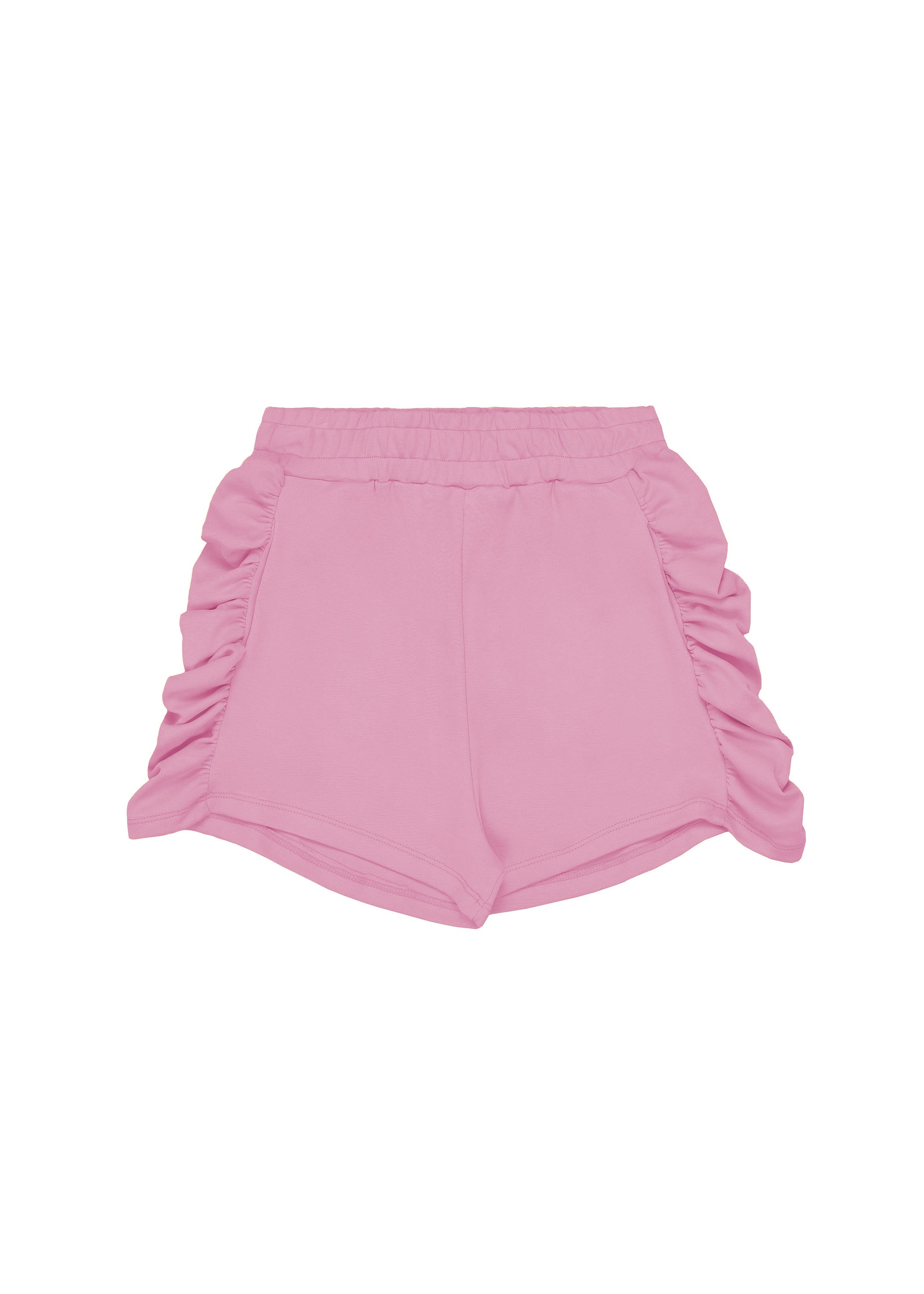 MSGM Kids Shorts Rosa con Ruches per Bambine fronte